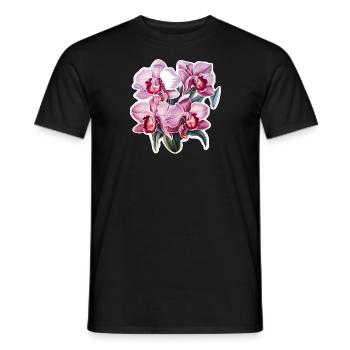 Orchid - Men's T-Shirt - black - Front - AI Model Male 178 light (178cm)