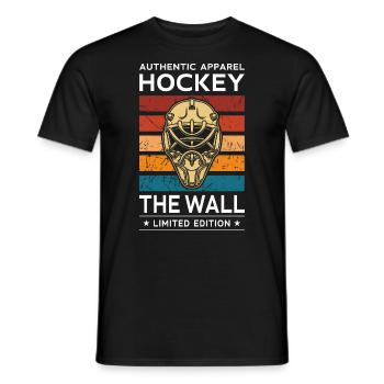 Hockey the Wall - Männer T-Shirt - Schwarz - Vorne - AI Model Male 178 light (178cm)