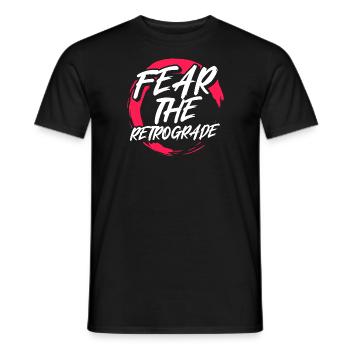 Peur du mouvement planétaire rétrograde Mercure - T-shirt homme - noir - Devant - AI Model Male 178 light (178cm)