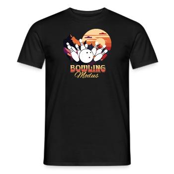 Bowling au coucher du soleil - pour les amateurs de bowling - T-shirt homme - noir - Devant - AI Model Male 178 light (178cm)
