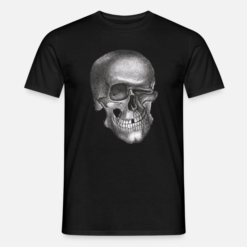 Zwinkernder Schädel - Totenkopf - Männer T-Shirt - Schwarz