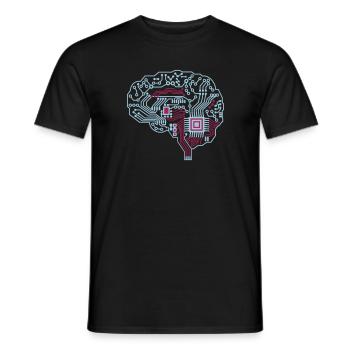 Gehirn - Männer T-Shirt - Schwarz - Vorne - AI Model Male 178 light (178cm)
