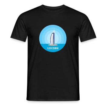 J'aime Dubaï - T-shirt homme - noir - Devant - AI Model Male 178 light (178cm)