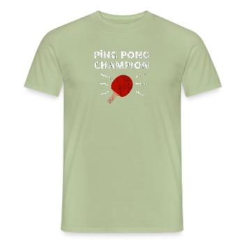 Ping Pong - T-shirt homme - vert sauge - Devant - AI Model Male 178 light (178cm)