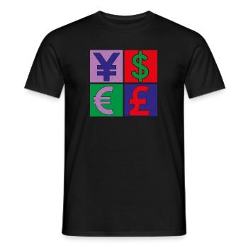 Pop Art Cash - Men's T-Shirt - black - Front - AI Model Male 178 light (178cm)
