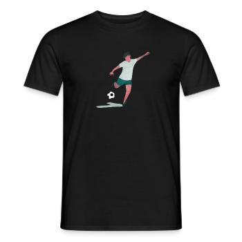 Coup de but de football Idée de cadeau de joueur de football - T-shirt homme - noir - Devant - AI Model Male 178 light (178cm)