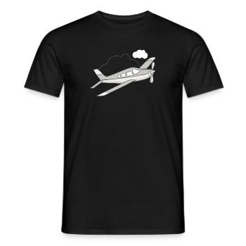 Flugzeug in der Luft - Männer T-Shirt - Schwarz - Vorne - AI Model Male 178 light (178cm)