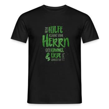 Meine Hilfe Kommt Vom Herrn - Männer T-Shirt - Schwarz - Vorne - AI Model Male 178 light (178cm)