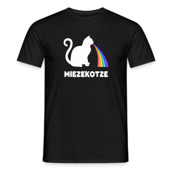 Miezekotze Mietzekotze Katze Meme Katzenliebhaber - Männer T-Shirt - Schwarz - Vorne - AI Model Male 178 light (178cm)