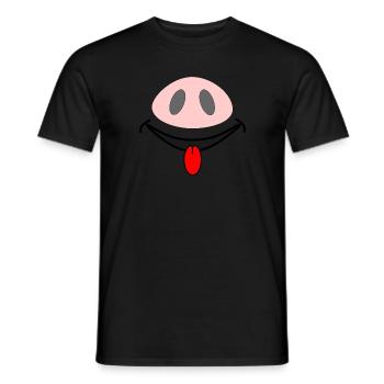 Laughing piggy - Men's T-Shirt - black - Front - AI Model Male 178 light (178cm)