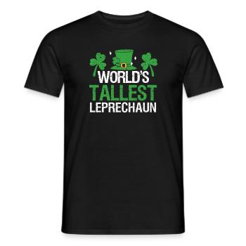 World's Largest Leprechaun Funny St. Patrick's Day - Men's T-Shirt - black - Front - AI Model Male 178 light (178cm)