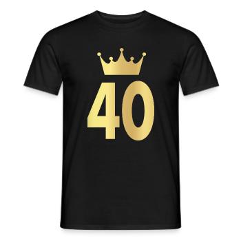 40e anniversaire quarante cadeaux - T-shirt homme - noir - Devant - AI Model Male 178 light (178cm)