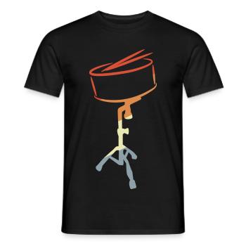 Tambour vintage - T-shirt homme - noir - Devant - AI Model Male 178 light (178cm)
