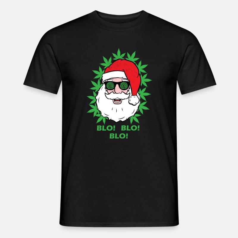 Weihnachtsmann - Blo! Blo! Blo! - Männer T-Shirt - Schwarz