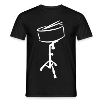 Croquis de tambour d’agitation - T-shirt homme - noir - Devant - AI Model Male 178 light (178cm)