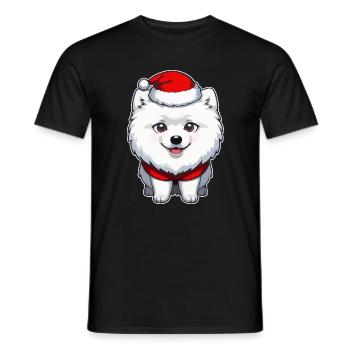 Hund Weihnachten - Männer T-Shirt - Schwarz - Vorne - AI Model Male 178 light (178cm)