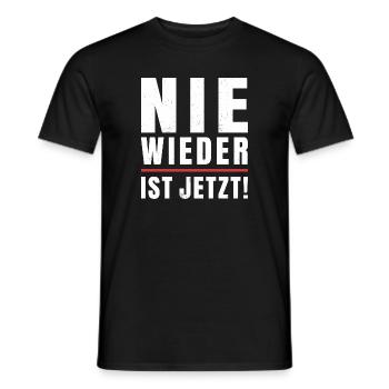 Antifaschismus Antifaschist Gegen Rechts Statement - Männer T-Shirt - Schwarz - Vorne - AI Model Male 178 light (178cm)