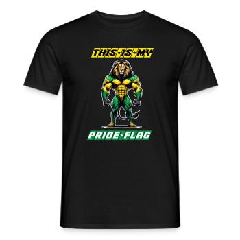 Jamaica lions that's my flag - Men's T-Shirt - black - Front - AI Model Male 178 light (178cm)