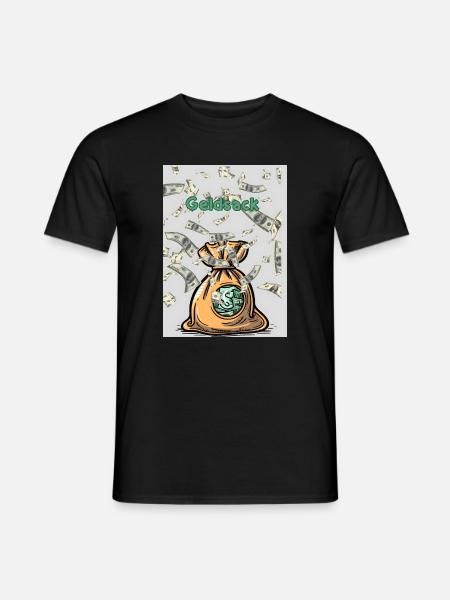 Geldsack Geldregen - Männer T-Shirt - Schwarz