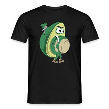funny avocado hiking nature forest icon icon - Men's T-Shirt - black - Front - AI Model Male 178 light (178cm)
