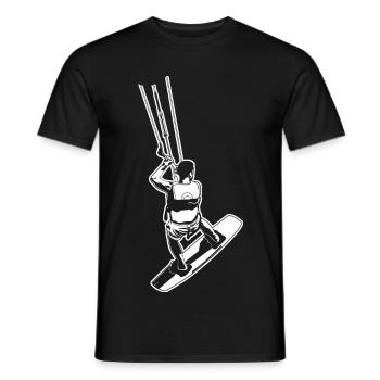 Kitesurfer - Männer T-Shirt - Schwarz - Vorne - AI Model Male 178 light (178cm)