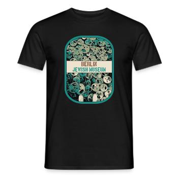 Captivating detail of the Jewish Museum, Berlin - Men's T-Shirt - black - Front - AI Model Male 178 light (178cm)