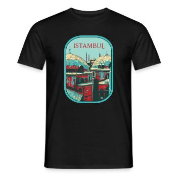 Majesty of Istanbul: Sublime Mosque - Men's T-Shirt - black - Front - AI Model Male 178 light (178cm)