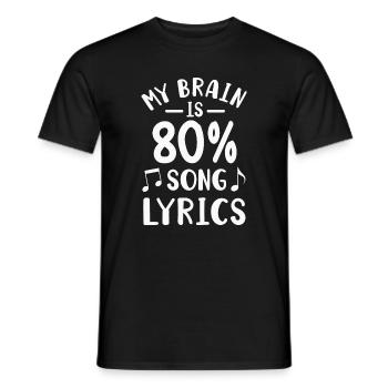 Chanteur Musicien Chant - T-shirt homme - noir - Devant - AI Model Male 178 light (178cm)