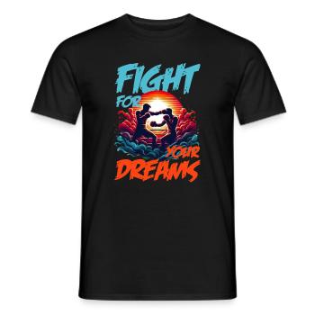 Épreuve de boxe épique : combattez pour vos rêves ! - T-shirt homme - noir - Devant - AI Model Male 178 light (178cm)