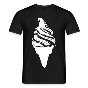 Soft ice cream - Men's T-Shirt - black - Front - AI Model Male 178 light (178cm)