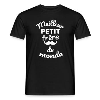 Brother Little World in playful style - Men's T-Shirt - black - Front - AI Model Male 178 light (178cm)