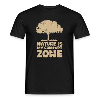Eiche Baum Wald Komfort Zone Natur Symbol Logo - Männer T-Shirt - Schwarz - Vorne - AI Model Male 178 light (178cm)