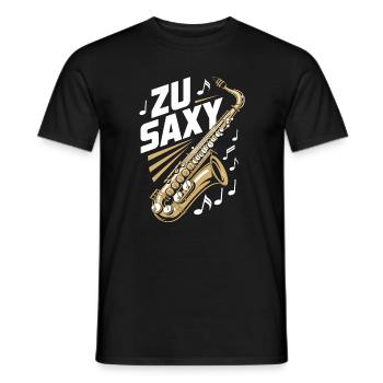Zu Saxy Saxophon Saxophonist - Männer T-Shirt - Schwarz - Vorne - AI Model Male 178 light (178cm)