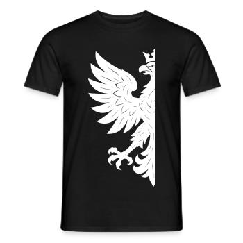 Pologne Polska Aigle drapeau drapeau blanc cadeau - T-shirt homme - noir - Devant - AI Model Male 178 light (178cm)