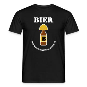 BIER - Männer T-Shirt - Schwarz - Vorne - AI Model Male 178 light (178cm)