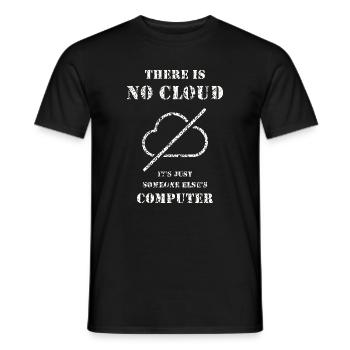 No Cloud – IT Humor Shirt - Men's T-Shirt - black - Front - AI Model Male 178 light (178cm)