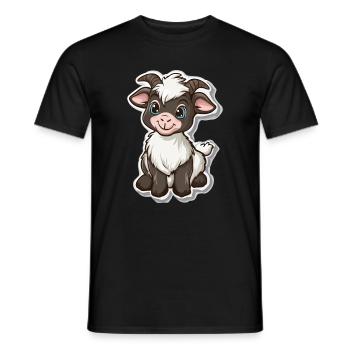 Ziege - Männer T-Shirt - Schwarz - Vorne - AI Model Male 178 light (178cm)