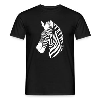 Zebra Zebrakopf T-shirt Geschenk - Männer T-Shirt - Schwarz - Vorne - AI Model Male 178 light (178cm)