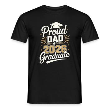 Fier papa d’un diplômé de 2026 - T-shirt homme - noir - Devant - AI Model Male 178 light (178cm)