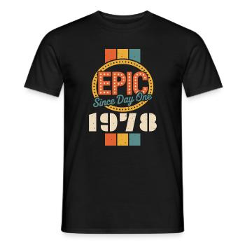 Légendaire depuis 1978 - T-shirt homme - noir - Devant - AI Model Male 178 light (178cm)
