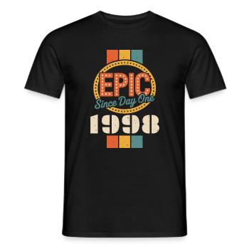 Légendaire depuis 1998 - T-shirt homme - noir - Devant - AI Model Male 178 light (178cm)