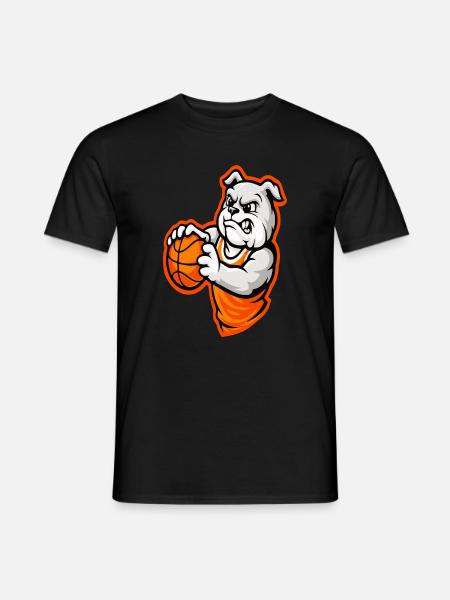 Power Basketball Bulldog Mascot - Men's T-Shirt - black