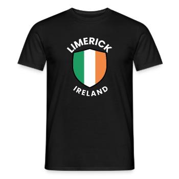 Limerick Irland Flaggenschild - Männer T-Shirt - Schwarz - Vorne - AI Model Male 178 light (178cm)