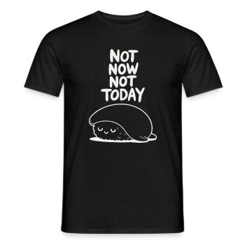 Nicht jetzt, nicht heute, Faultier. - Männer T-Shirt - Schwarz - Vorne - AI Model Male 178 light (178cm)