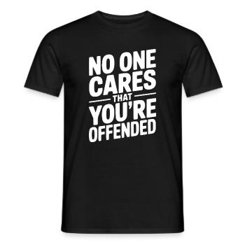 No One Cares That You're Offended - Men's T-Shirt - black - Front - AI Model Male 178 light (178cm)