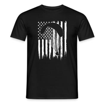 Paragliding Skydive - Men's T-Shirt - black - Front - AI Model Male 178 light (178cm)