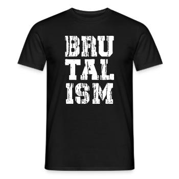 Brutalismus Distressed and Bold Typography T-Shirt - Männer T-Shirt - Schwarz - Vorne - AI Model Male 178 light (178cm)