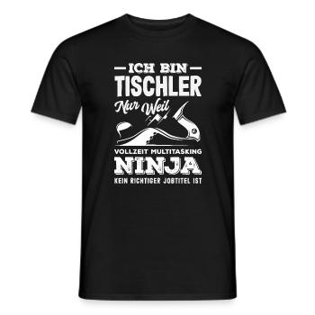 Tischler Multitasking Ninja - Männer T-Shirt - Schwarz - Vorne - AI Model Male 178 light (178cm)