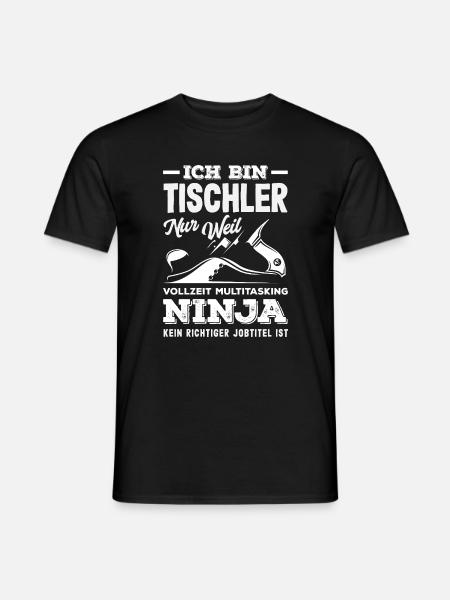 Tischler Multitasking Ninja - Männer T-Shirt - Schwarz