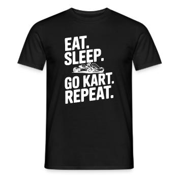 Mange. Dors. Go Kart. Répétez. - T-shirt homme - noir - Devant - AI Model Male 178 light (178cm)